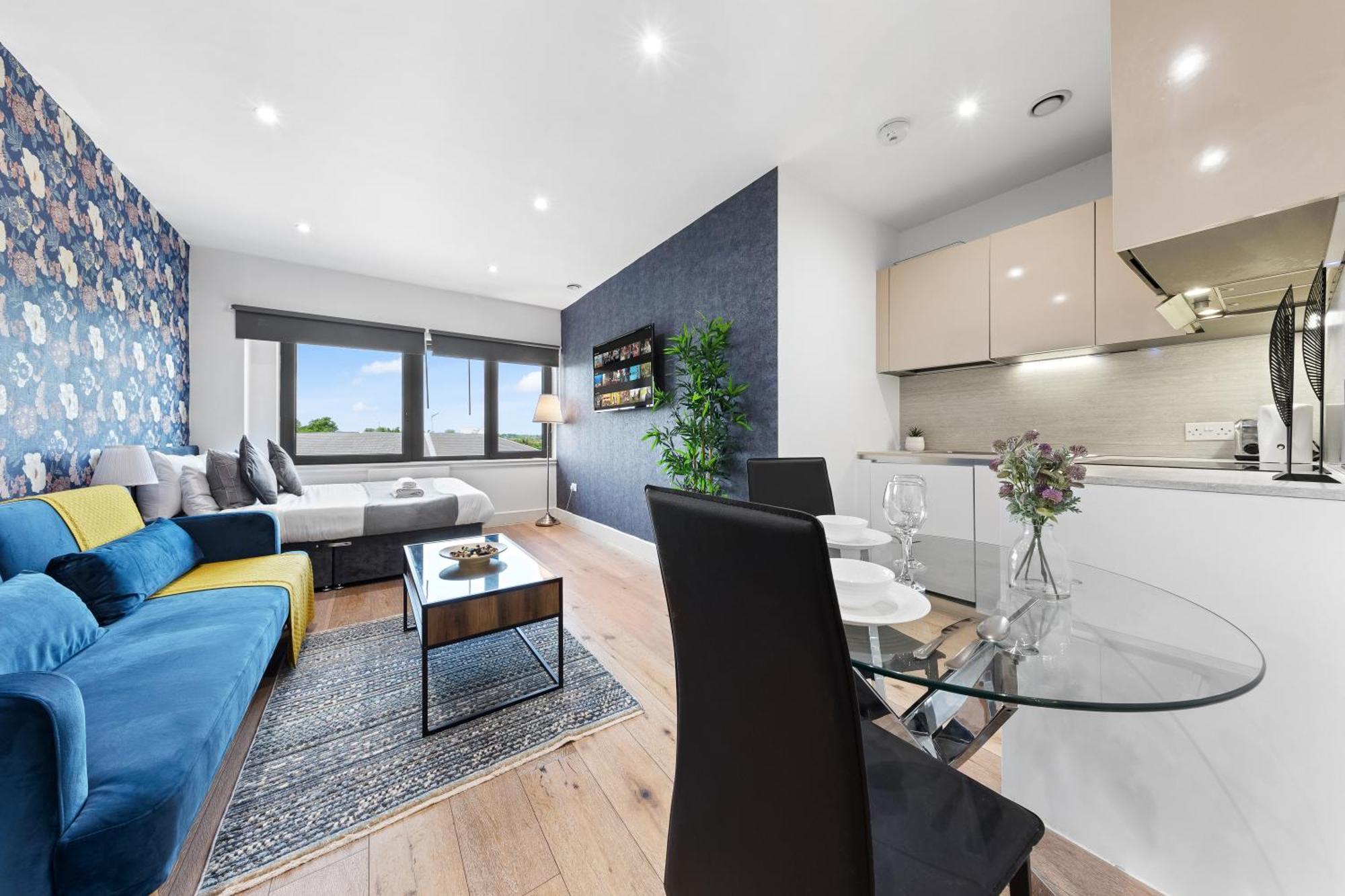 Modern One Bedroom Flat - Sleeps 5 -Near Heathrow - London Ub3 Экстерьер фото
